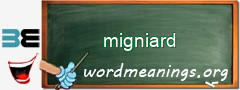 WordMeaning blackboard for migniard